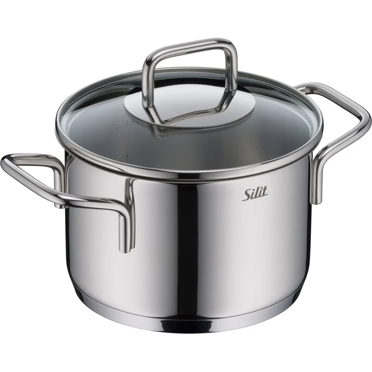 Silit Kochtopf Extra Cook, mit Glasdeckel, Edelstahl 18/10 (2-tlg), SiliTherm Universalboden, induktionsgeeignet, spülmaschinengeeignet – Bild 1