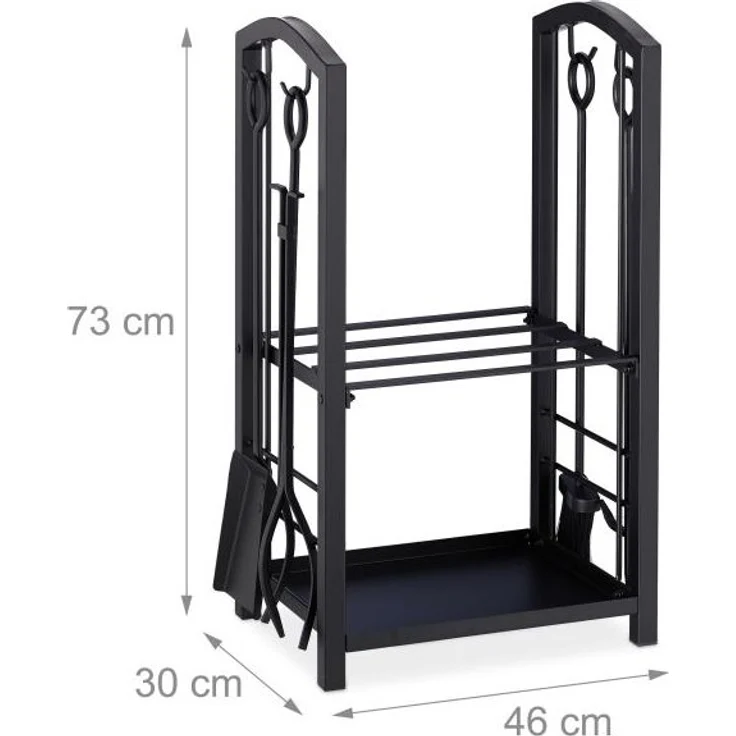 Kaminholzregal mit Besteck 10028783 – Bild 4