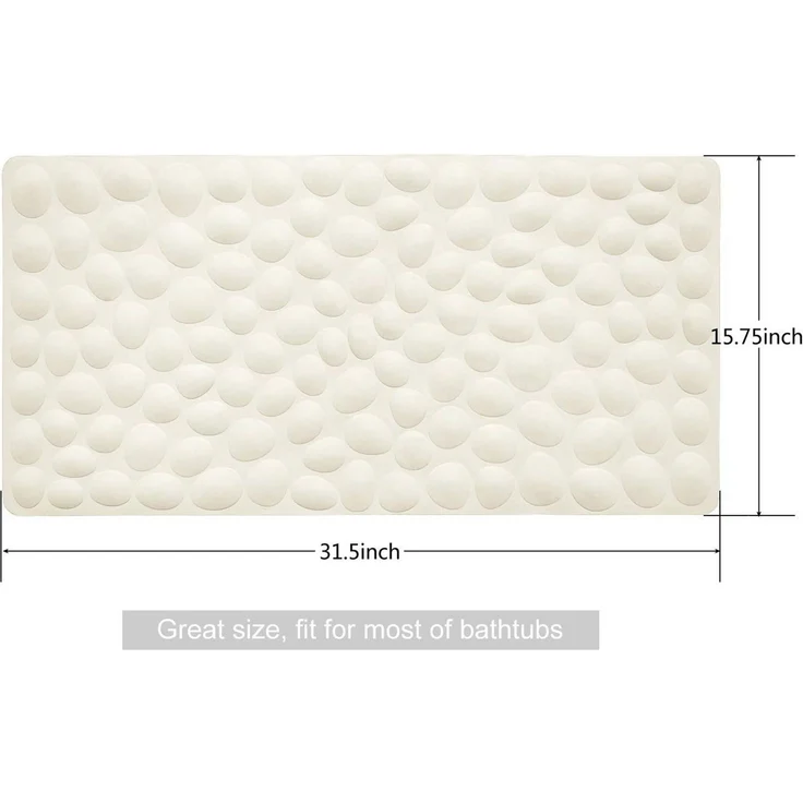 SURFOU Badematte Badewannenmatte rutschfest, Antirutschmatte für Badewanne, Badematte, Maschinenwaschbar, Naturkautschuk, Rechteck 40*80cm, Duschmatte rutschfest mit Saugnäpfen, 100% BPA-frei, schimmelresistent – Bild 4