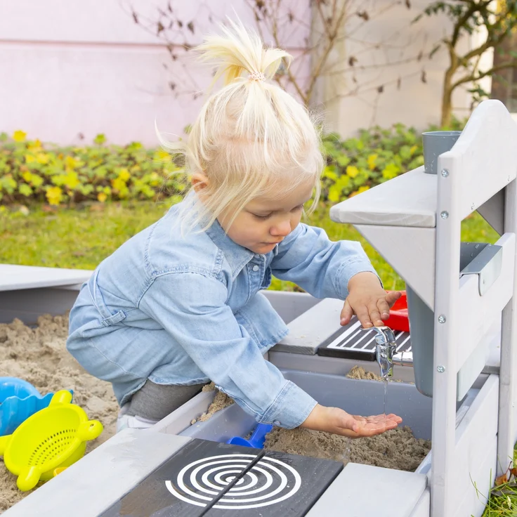 roba Spiel-und Matschküche Outdoor in Hausoptik - inkl. Küchenzubehör - Grau – Bild 11