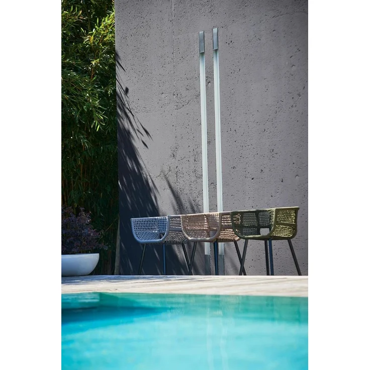 Gartenstuhl Suka aus Aluminium, Hellgrau – Bild 3