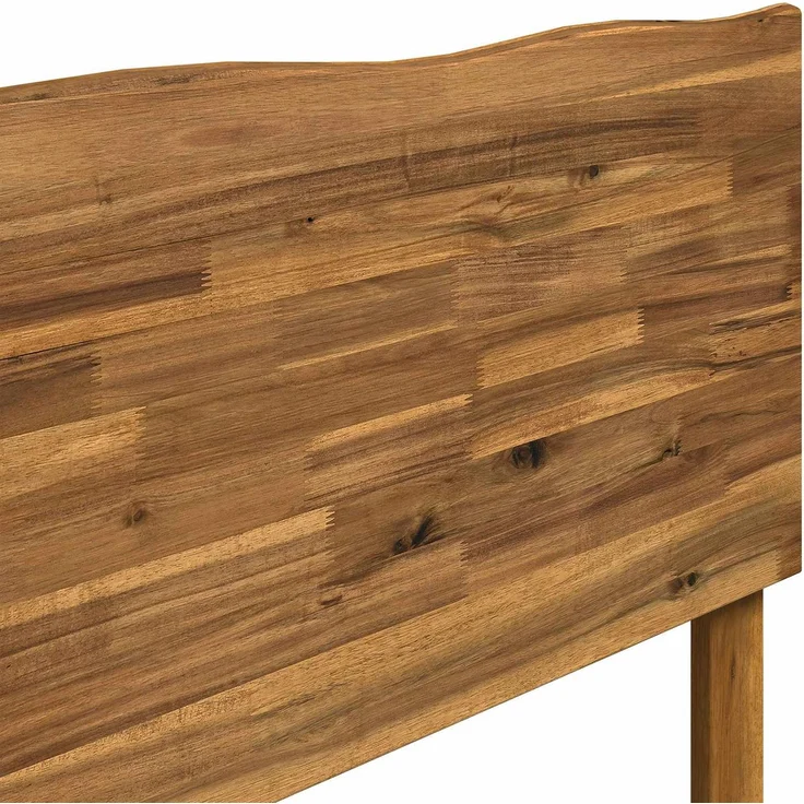 vidaXL Doppelbettgestell mit Kopfteil ROSTOCK Natur 193 x 203 cm 3405507 – Bild 8