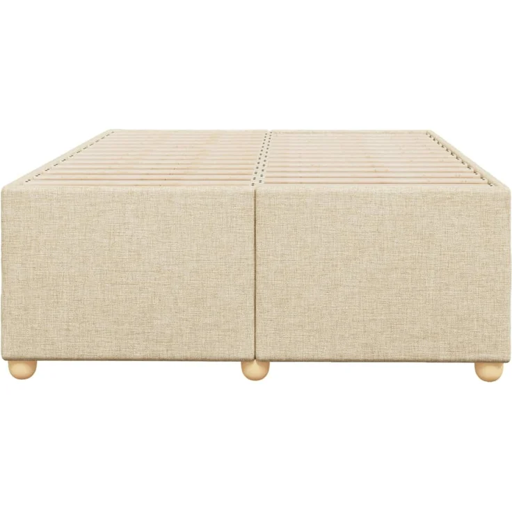 vidaXL Bettgestell ohne Matratze Creme 120x200 cm Stoff 3284727 – Bild 4