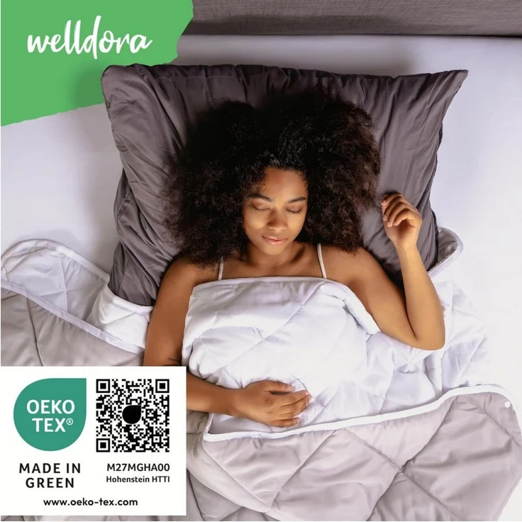 Welldora 4-Jahreszeitenbett, Allergiker Bettdecke Fachärztlich getestet mit Druckknöpfen – Bild 2