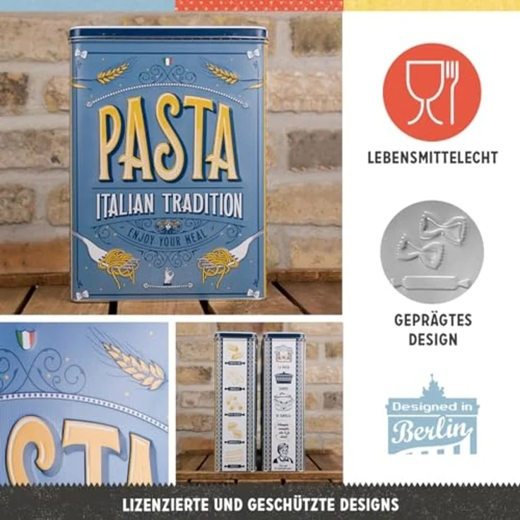 Nostalgic-Art Vorratsdose Blechdose Vorratsdose Kaffeedose - Pasta – Bild 3