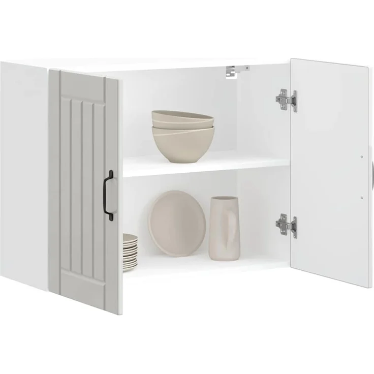 vidaXL Küchen-Hängeschrank Lucca Hochglanz-Weiß Holzwerkstoff 853829 – Bild 8