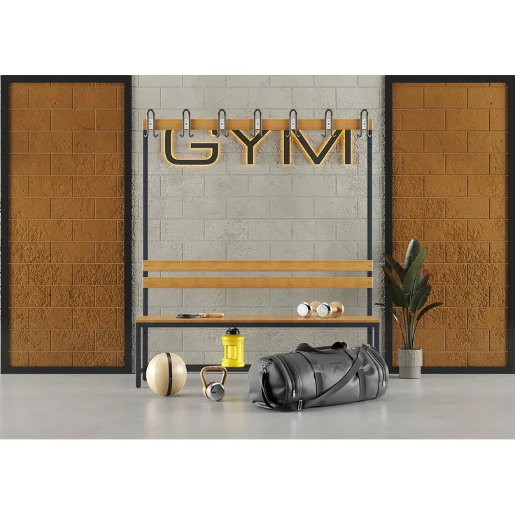 Garderobenbank einseitig mit Schuhrost 150 cm anthrazit