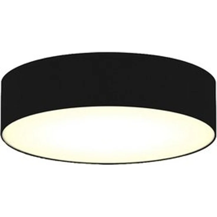 Zeitlose runde Deckenleuchte mit LED Stoffschirm Schwarz Ø 60cm – Bild 6