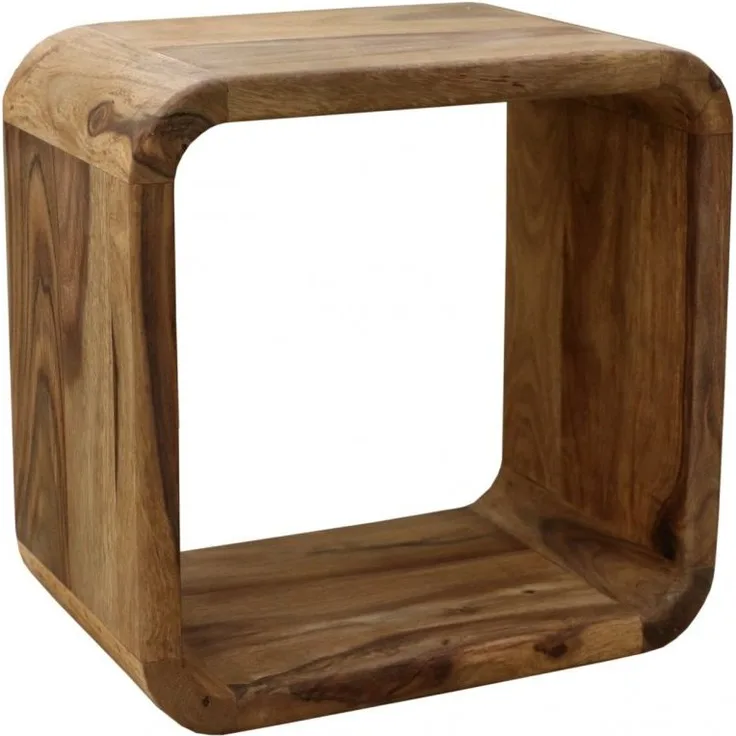 Wandregal Tina 35x35x22 aus Sheesham-Massivholz