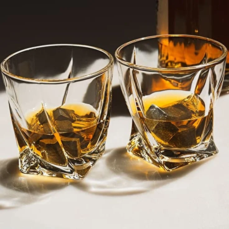Thumbs Up Gläser-Set Whisky Gläser - Twisted (2er Set) inkl. 2 ice rocks (Kühlsteine) – Bild 7