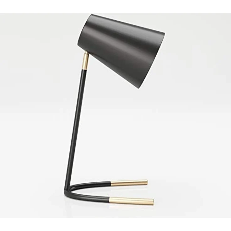 PLAYBOY - Tischlampe AMELIA" aus Metall, schwarz mit Gold Akzenten, Retro-Design" – Bild 1