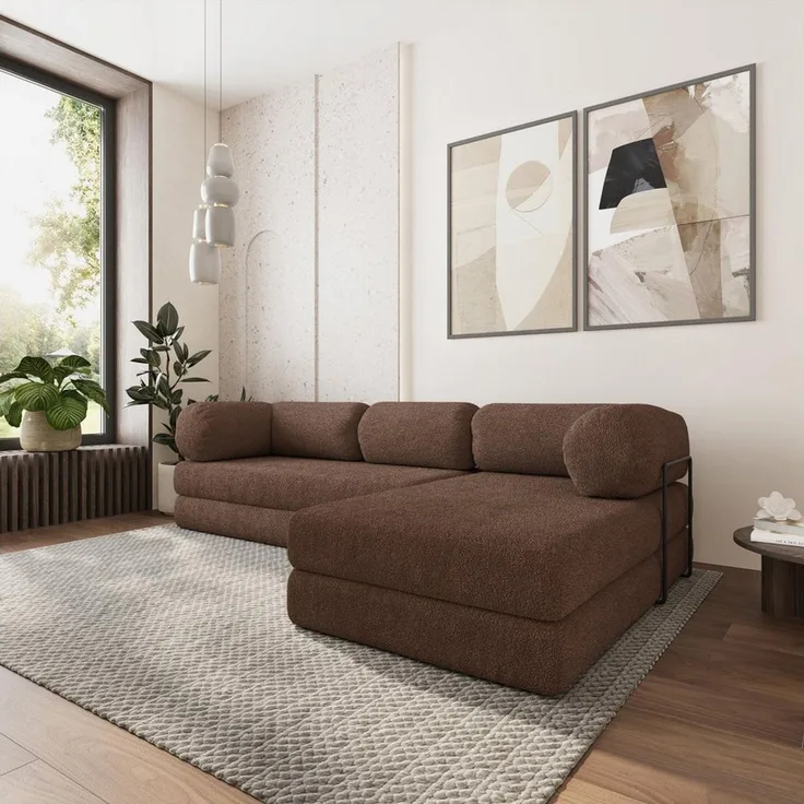 Masseno Ecksofa KELI modulares Boneless Sofa mit Schlaffunktion