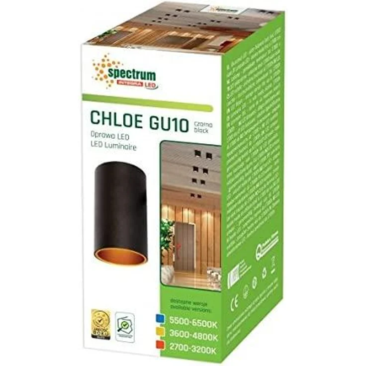 Deckenspots schwarz D-70mm GU10 IP20 Röhre goldenes Auge – Bild 3