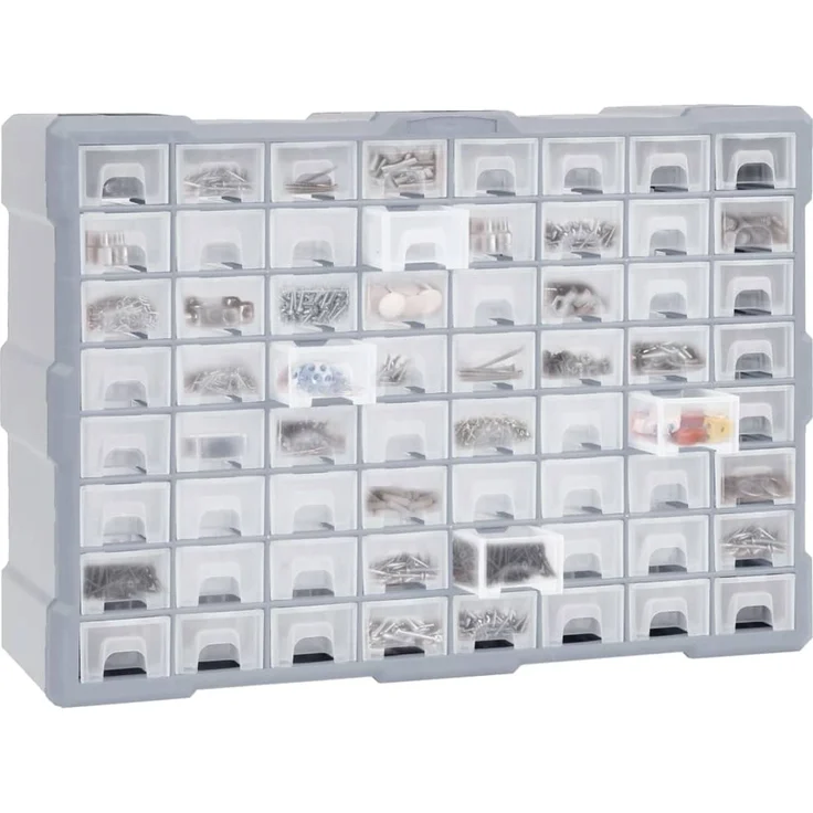 vidaXL Multi-Schubladen-Organizer mit 64 Schubladen 52x16x37,5 cm 147580 – Bild 6