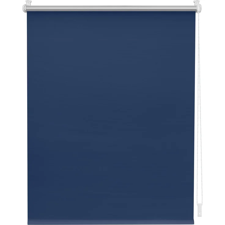 Lichtblick Thermorollo ohne Bohren, Klemmfix, Verdunklungsrollo, Hitzeschutz, Sichtschutz, Wandmontage, Deckenmontage, Rollo für Fenster und Türen Blau,B50 x H150 cm