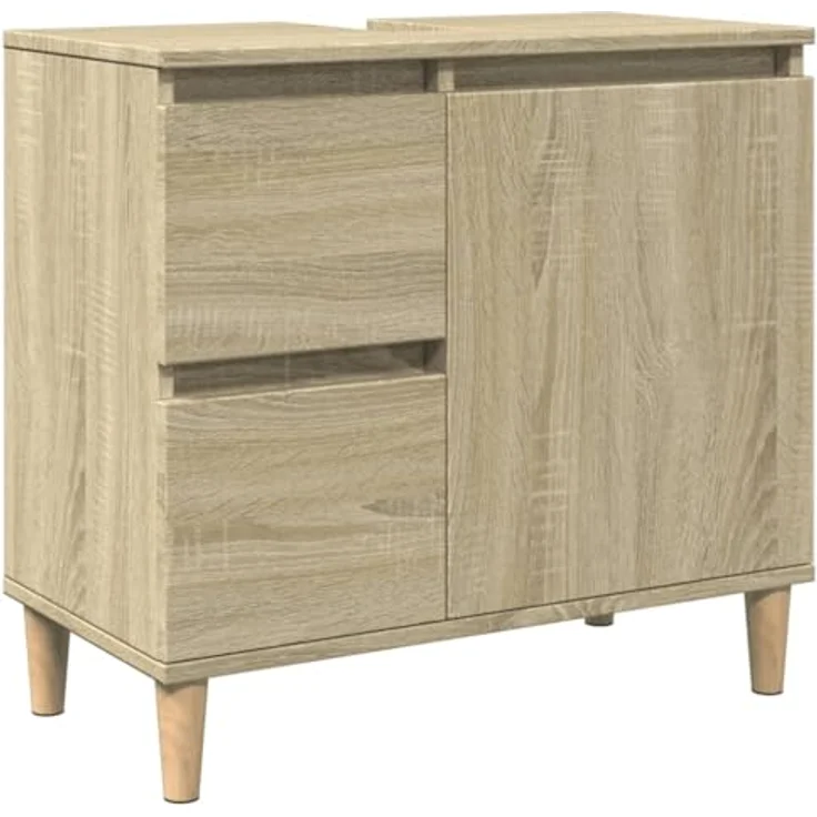 vidaXL 3-tlg. Badmöbel-Set Sonoma-Eiche Holzwerkstoff 3307669 – Bild 9