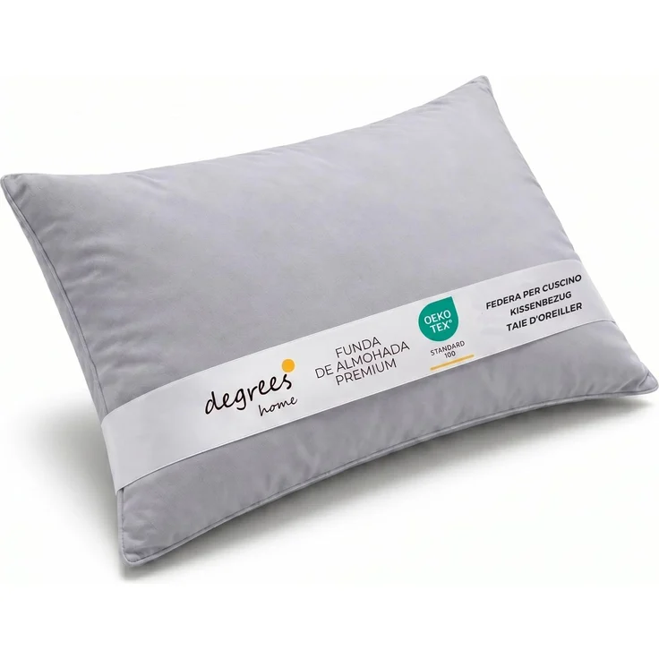 Degrees Home - Kissenbezug - extra weiche Mikrofaser - Kissenbezug 100% Polyester - 150 cm, Grau