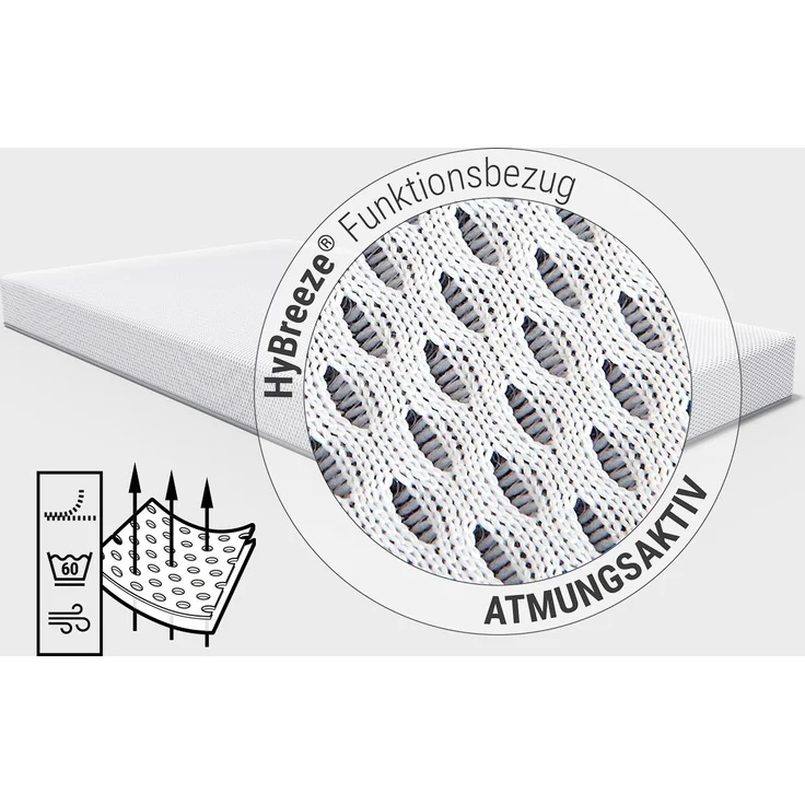 Kindermatratze BODYGUARD Babymatratze, bett1. de, 10.5 cm hoch, Liegefläche bei 60 °C waschbar, HyBreeze® Funktionsbezug – Bild 3