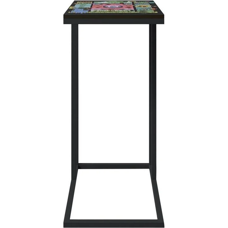 MINECRAFT - Beistelltisch in C-Form, Nachttisch, Säulentisch, Gaming Möbel mit dunklem Design und bunten Minecraft Print – Bild 3