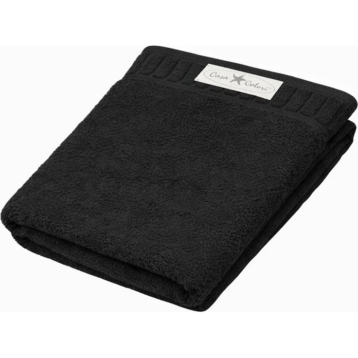 Duschtuch uni schwarz 70 x 140 cm – Bild 1