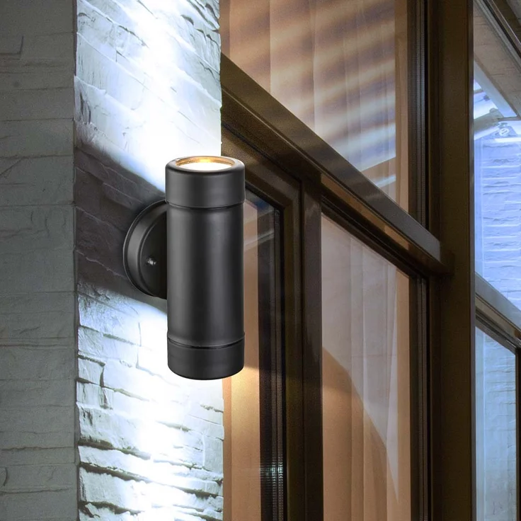4er Set Wandleuchten in Schwarz für den Garten COTOPA – Bild 7