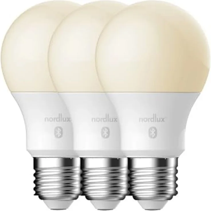 Nordlux Smart Home LED Leuchtmittel E27 A60 3er Set 900lm 2200K-6500K 7W 80Ra 240° 6x6x10,9cm App Steuerbar