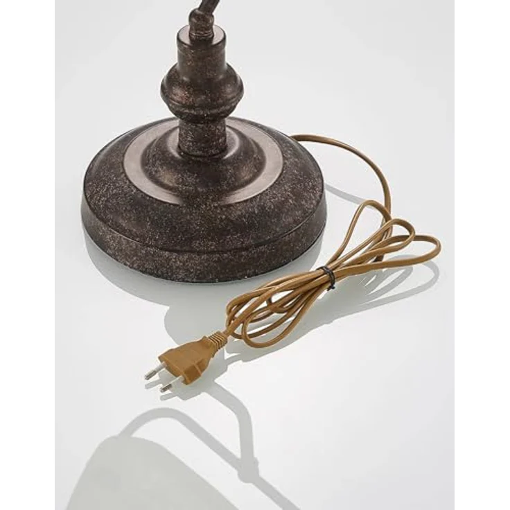 Lindby Profina, Tischlampe aus rostbraunem Metall mit E27 Schalter, 39 cm für Arbeitszimmer & Büro – Bild 10