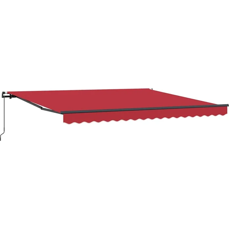 Einziehbare Markise, Sonnenmarkise Rot 400x300 cm Polyester und Stahl – Bild 2