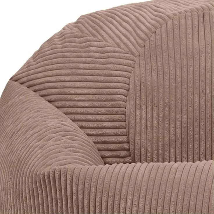 Icon Kingston Sitzsack mit Hocker Cord, Mokkabraun, Sitzsack Erwachsene mit Füllung, Bean Bag, Cord Sessel, Lounge Sessel, Lounge Stuhl, Schlafzimmer, Wohnzimmer, Wohnzimmer Möbel – Bild 6
