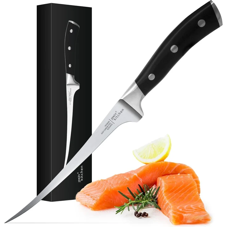JOEJI’S KITCHEN Fischmesser Filetiermesser Fisch 32 cm scharf aus Edelstahl Fischfiletiermesser – Bild 1