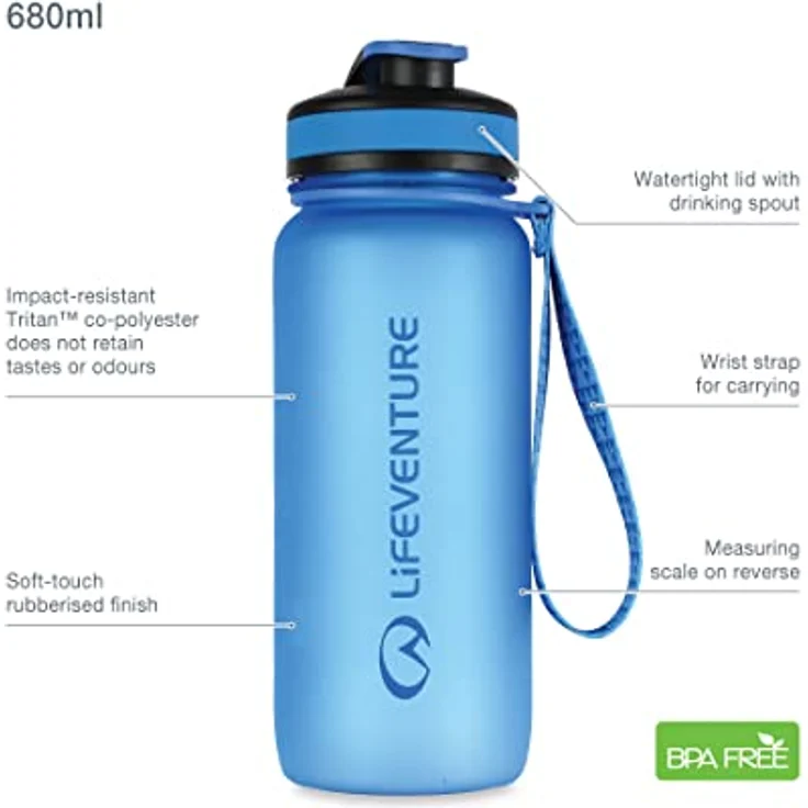 Lifeventure Wasserflasche blau 650 ml – Bild 5