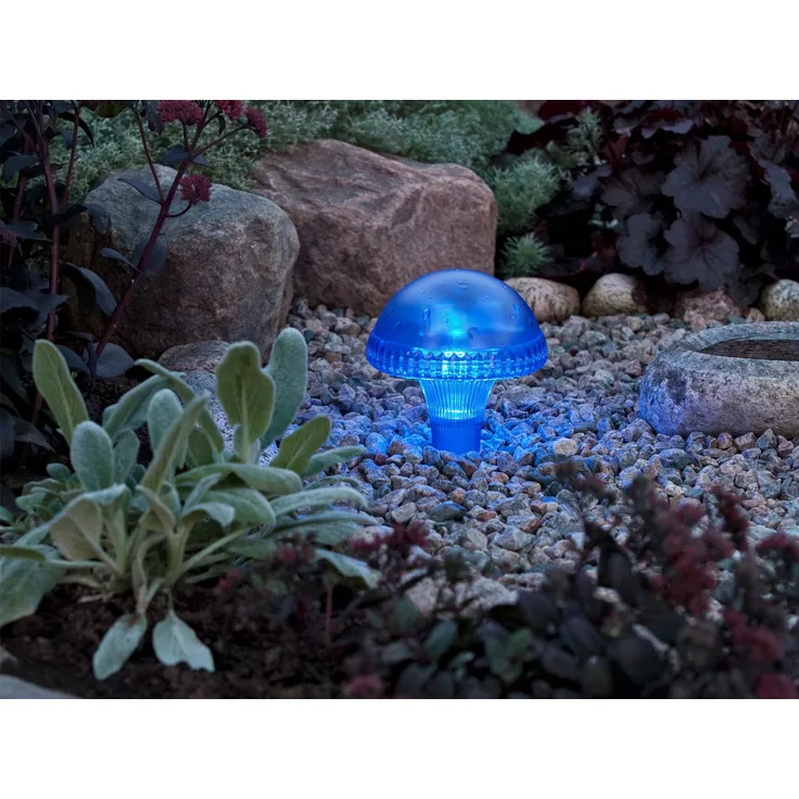 KONSTSMIDE Assisi Pilz Solar LED Leuchte blau