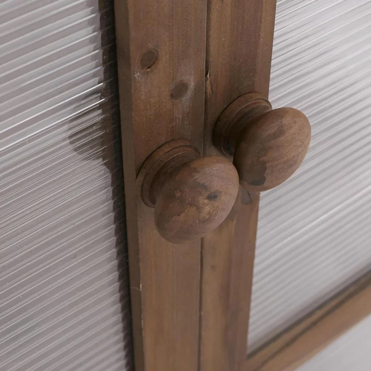 Gewächshaus HWC-Q13, Treibhaus Anzuchthaus Frühbeet Fenster verstellbar Holz FSC®-zertifiziert 110x76x57cm ~ dunkelbraun – Bild 6