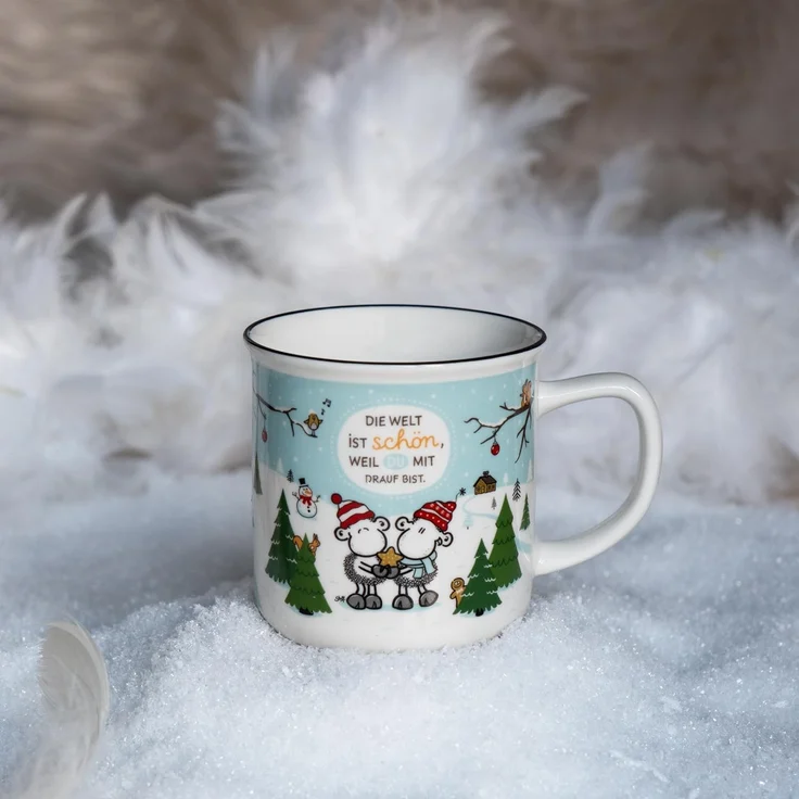 Kaffee Tasse Kaffeebecher 35cl Geschenk Weihnachtstasse Sheepworld WELT 74408 – Bild 2