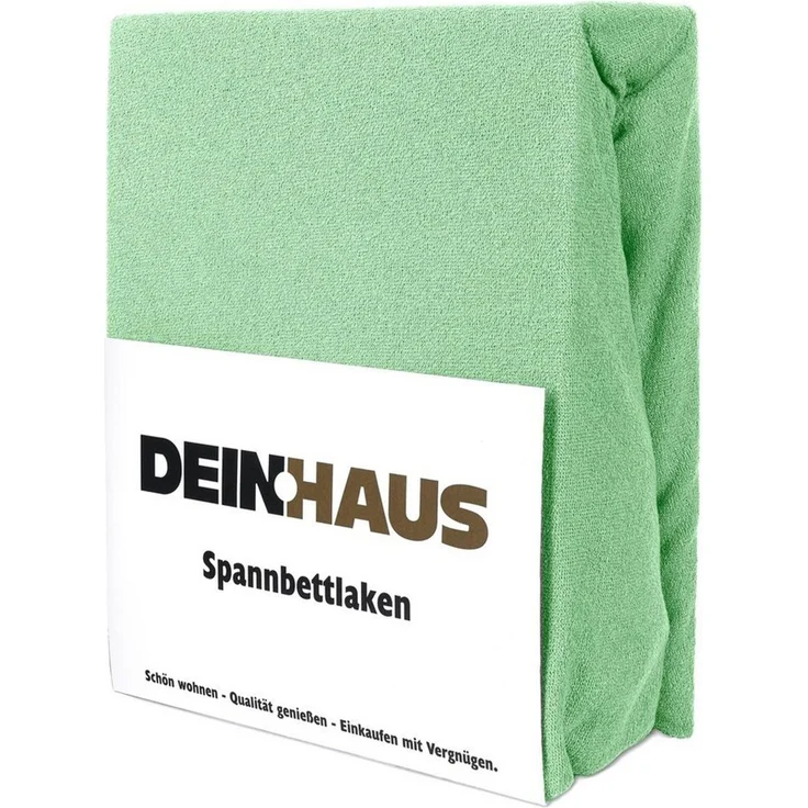 DH DEIN. HAUS Spannbettlaken Frottee SOFT, Baumwolle, Gummizug: rundum, (1 Stück), weich saugfähig atmungsaktiv Rundumgummi formstabil bis 20 cm – Bild 2