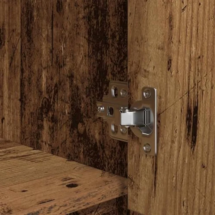 vidaXL Highboard Altholz-Optik 29,5x34x119,5 cm Holzwerkstoff 861659 – Bild 7