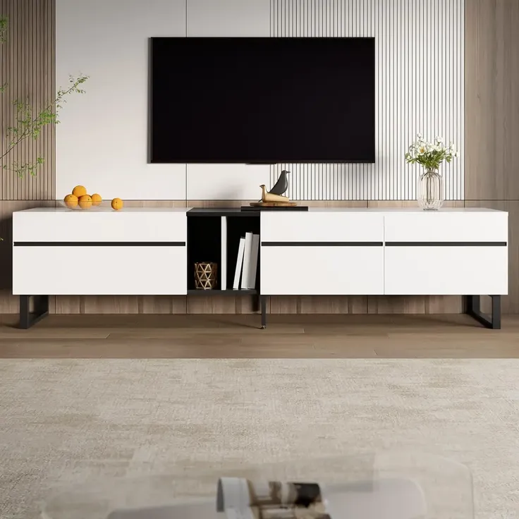 Lowboard, Breite 180 cm, TV-Schrank, Fernsehtisch, Fernsehschrank für Wohnzimmer, stehend