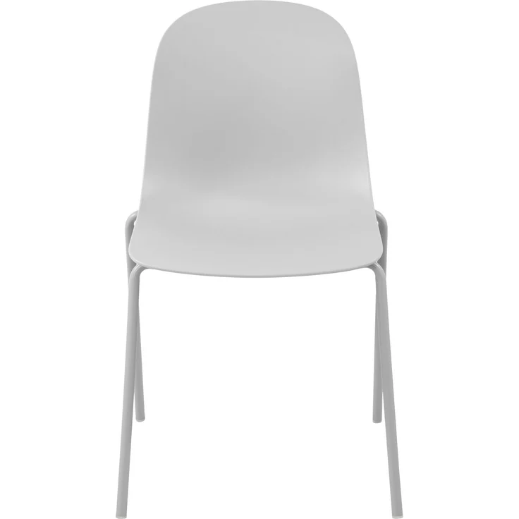 CLP Stapelstuhl Hardin mit ergonomischer Kunststoffschale und stabilem Metallgestell - Farbe:hellgrau – Bild 4