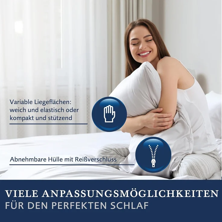 Billerbeck 'Classic Novum' Nackenstützkissen, Visco-Schaum, 40x80 cm – Bild 6