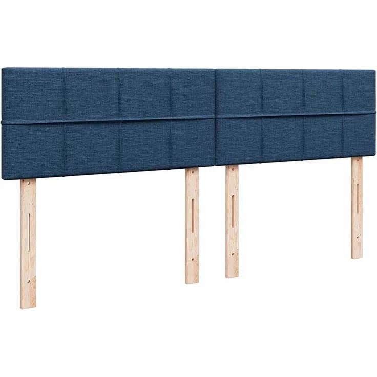 vidaXL Boxspringbett mit Matratze Blau 200x200 cm Stoff 3289869 – Bild 12