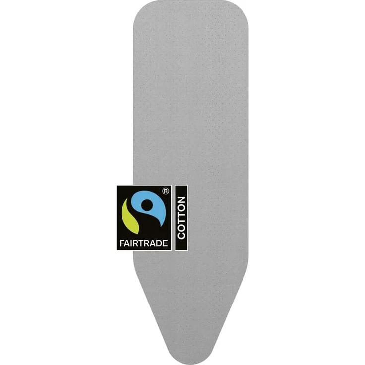 Brabantia Bügelbrett Bezug, Bügelbezug, Bügeltischbezug, Bügelbrettbezug, Baumwolle metallisiert & 2mm Schaumstoff, mit Kordelzug, Größe B, 124x38 cm, Silber, 317705