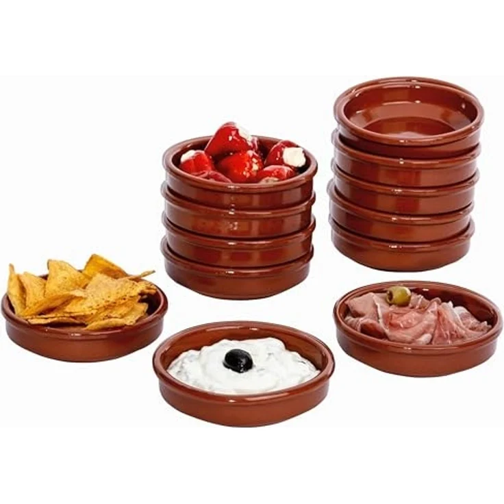 MamboCat Tapas-Schale 12er Set Cazuela Ton-Schale Bruno Ø 12cm Größe S Mittelalter, Ton – Bild 1