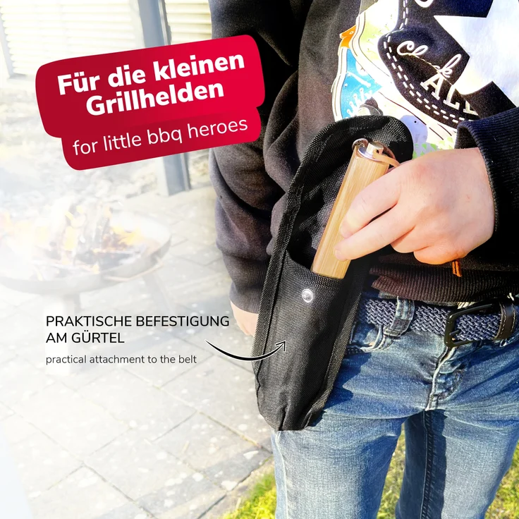 bremermann Teleskop-Grillgabel, 2er Set, inkl. Tasche, ausziehbar, Edelstahl silber / Bambus natur, ca. 80,5 cm – Bild 5