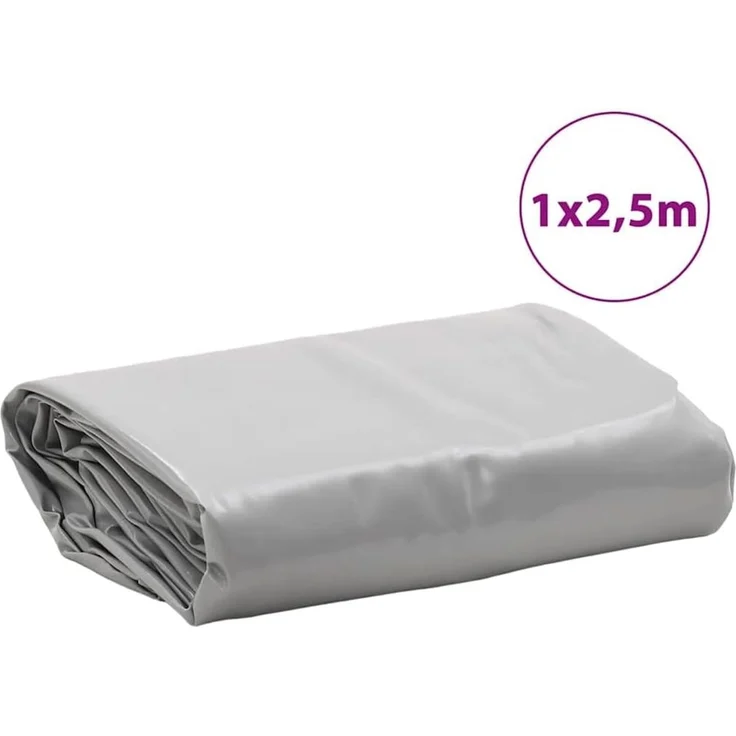 vidaXL Abdeckplane Grau 1x2,5 m 650 g/m² 156042 – Bild 2