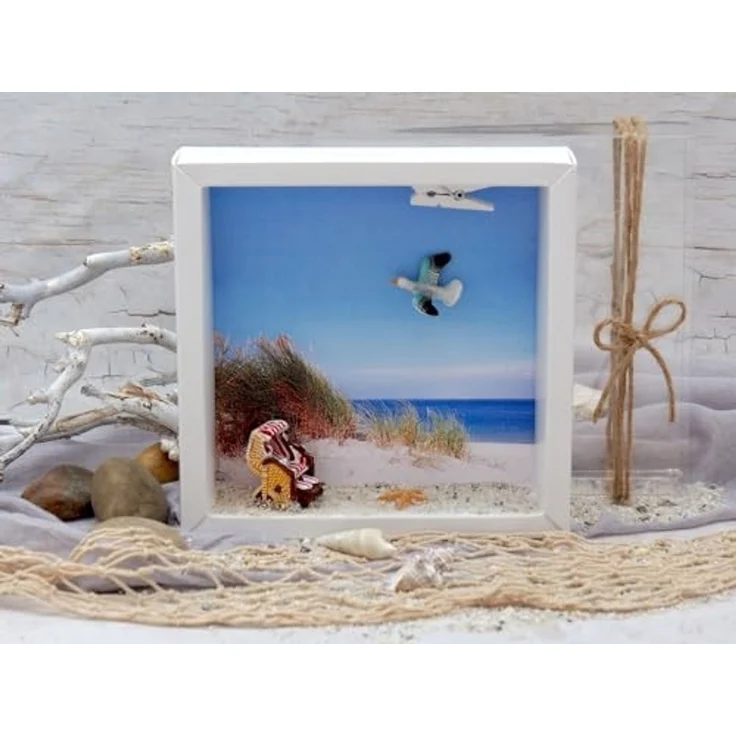 ZauberDeko Geschenkbox Geldgeschenk Nordsee Ostsee Strandkorb Geldverpackung Urlaub Reise – Bild 2