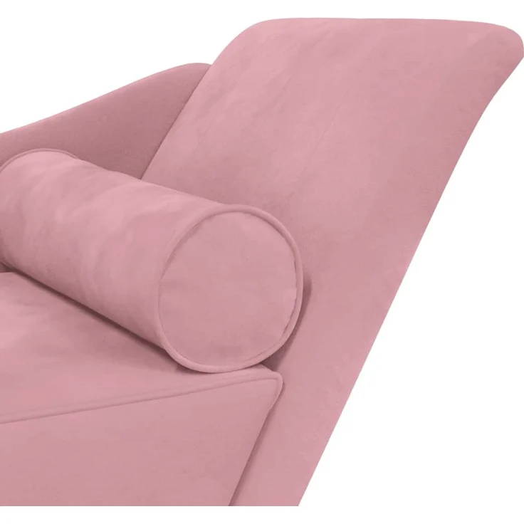 vidaXL Chaiselongue mit Kissen Rosa Samt – Bild 5