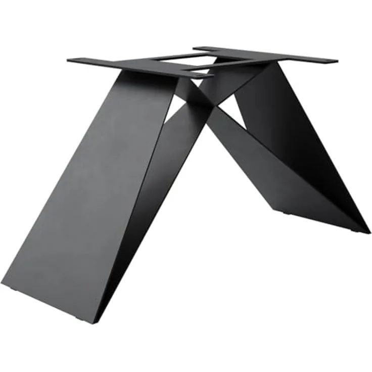 V-Gestell Flachstahl Metall Schwarz für Ausziehtische von 180-300 cm
