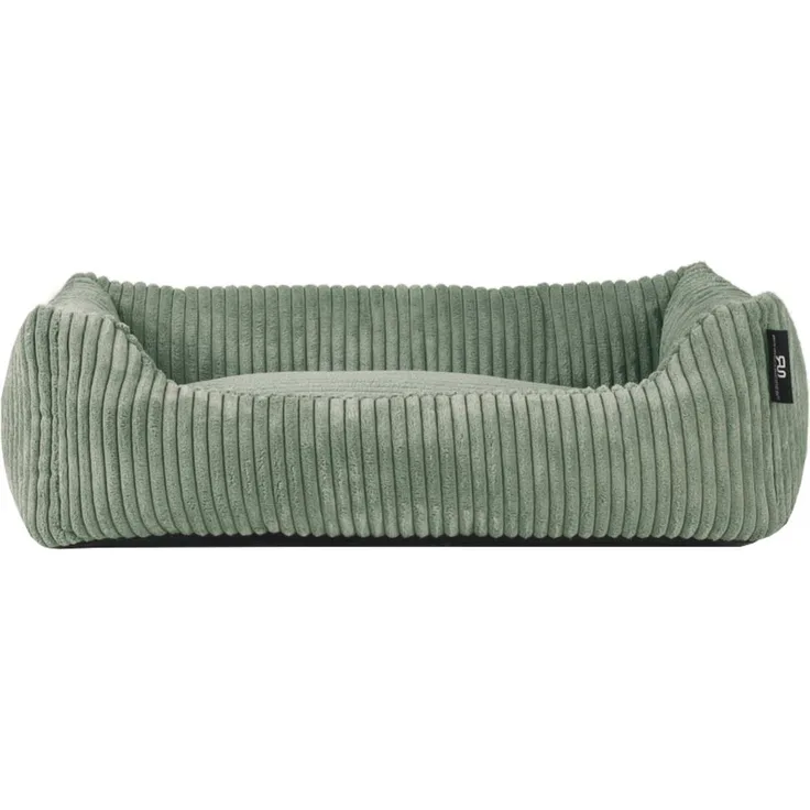 ROHRSCHNEIDER Hundebett - Cord, Hundekorb, Tierbett, Wendekissen, Bezug waschbar, rutschfest Salbeigrün 15x55x42cm