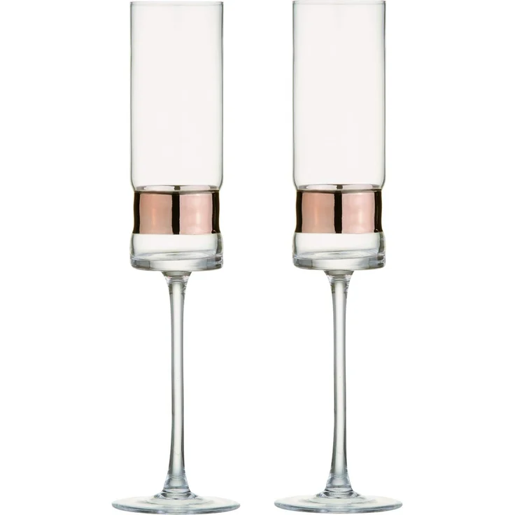 2er Set Anton Studio Designs SoHo Champagnerflöten Sektgläser bronze – Bild 6