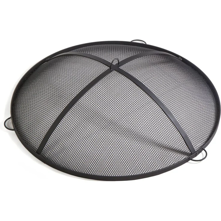 Funkenfang 99 x 99 cm Naturstahl Schwarz – Bild 1